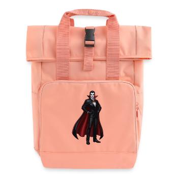 Dracula-Stil Frost mit rotem Cape-Cosplay - Rolltop Rucksack mit zwei Griffen - Chintzrosa - Vorne
