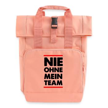 Nie Ohne Team - Rolltop Rucksack mit zwei Griffen - Chintzrosa - Vorne