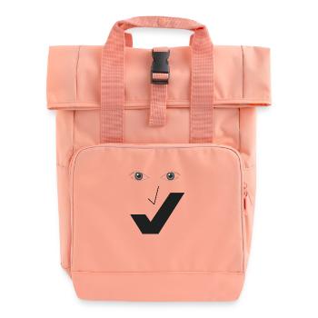 Feines Lächeln - Feines Gesicht C04. - Rolltop Rucksack mit zwei Griffen - Chintzrosa - Vorne