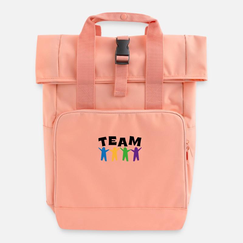 Team - Rolltop Rucksack mit zwei Griffen - Chintzrosa