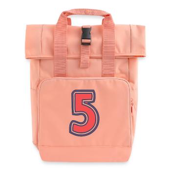 5. 5 JAHRE. 5. JUBILÄUM. 5-JÄHRIGES JUBILÄUM - Rolltop Rucksack mit zwei Griffen - Chintzrosa - Vorne