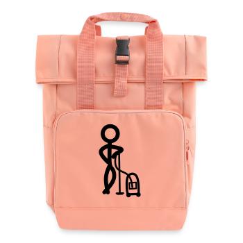 Stickman Clean - Roll Top Backpack with Two Handles - chintz rose - Front