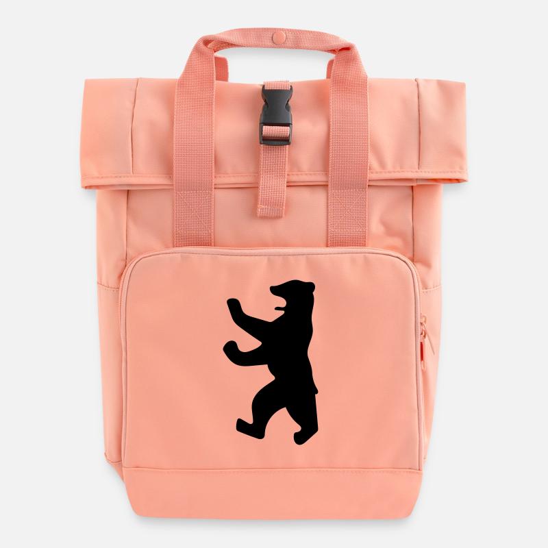 Berliner Bär - Rolltop Rucksack mit zwei Griffen - Chintzrosa