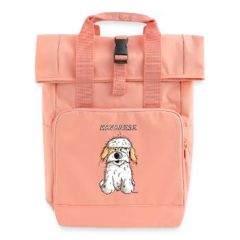 Bichon havanais - Sac à dos Roll Top à deux anses - rose liberty - Devant