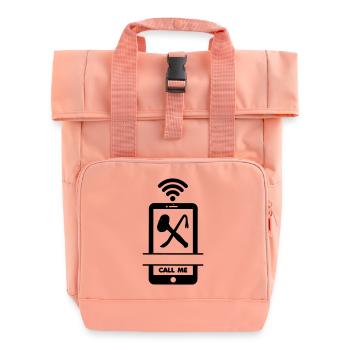 Call me phone the wrecker - Roll Top Backpack with Two Handles - chintz rose - Front