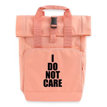 I DO NOT CARE - Roll Top Backpack with Two Handles - chintz rose - Front