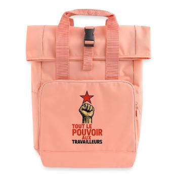 Tout le pouvoir aux travailleurs - Militant - Sac à dos Roll Top à deux anses - rose liberty - Devant