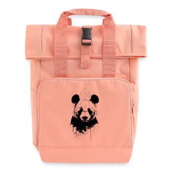 Panda - Rolltop Rucksack mit zwei Griffen - Chintzrosa - Vorne