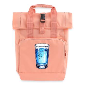mineral water - Roll Top Backpack with Two Handles - chintz rose - Front