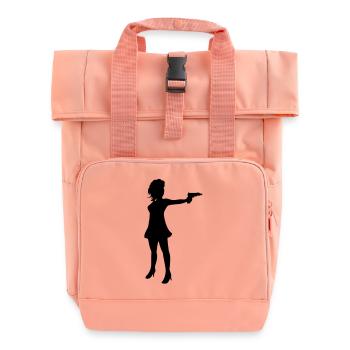 women_with_gun_f1 - Sac à dos Roll Top à deux anses - rose liberty - Devant