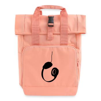 headphones - Roll Top Backpack with Two Handles - chintz rose - Front
