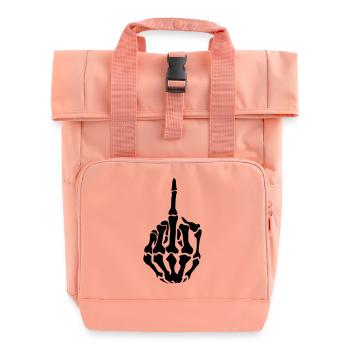 hand middlefinger - Rolltop Rucksack mit zwei Griffen - Chintzrosa - Vorne