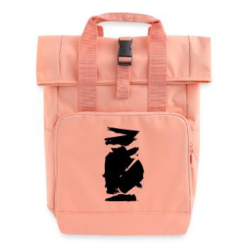 Farbwischer Klecks - Rolltop Rucksack mit zwei Griffen - Chintzrosa - Vorne