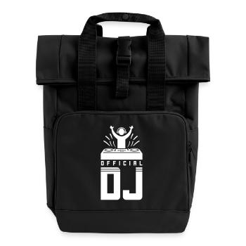 DJ Spruch Turntables - Rolltop Rucksack mit zwei Griffen - Schwarz - Vorne