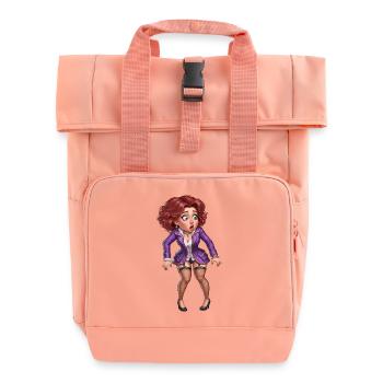 Tanzende Königin - Rolltop Rucksack mit zwei Griffen - Chintzrosa - Vorne