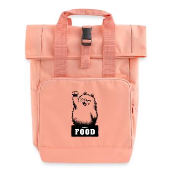 More Food - Roll Top Backpack with Two Handles - chintz rose - Front