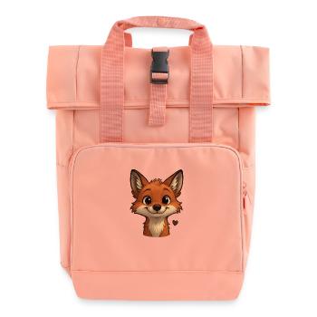 Happy Fox – clever & charmant - Rolltop Rucksack mit zwei Griffen - Chintzrosa - Vorne