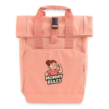 Règles de maman - Sac à dos Roll Top à deux anses - rose liberty - Devant