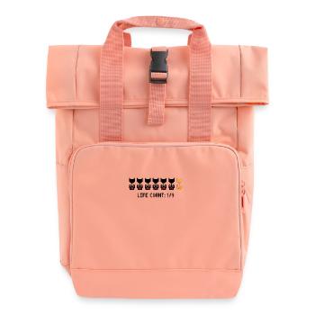 Final Life - Roll Top Backpack with Two Handles - chintz rose - Front