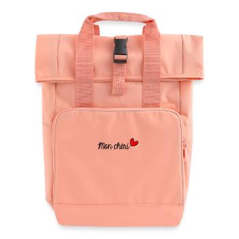 MON CHERI. CHERI. LOVE. JUST MARRIED. JE T'AIME - Sac à dos Roll Top à deux anses - rose liberty - Devant