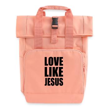 Love like jesus - Rolltop Rucksack mit zwei Griffen - Chintzrosa - Vorne