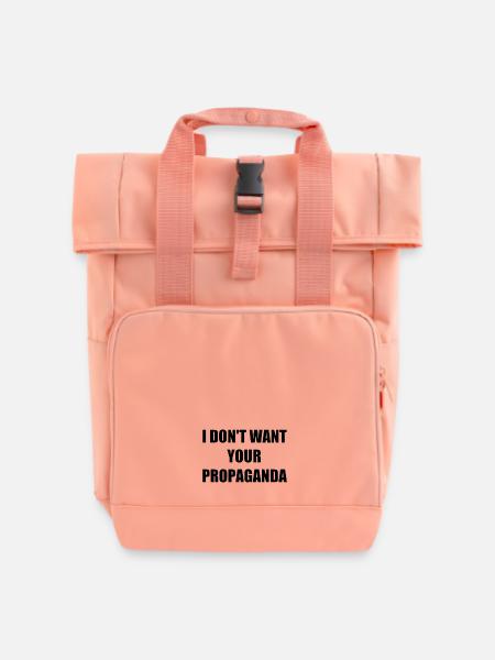 Reject it. - Rolltop Rucksack mit zwei Griffen - Chintzrosa