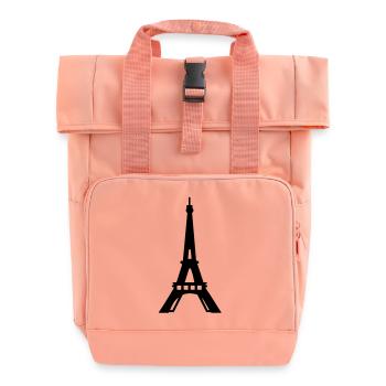 eiffelturm silhouette - Rolltop Rucksack mit zwei Griffen - Chintzrosa - Vorne