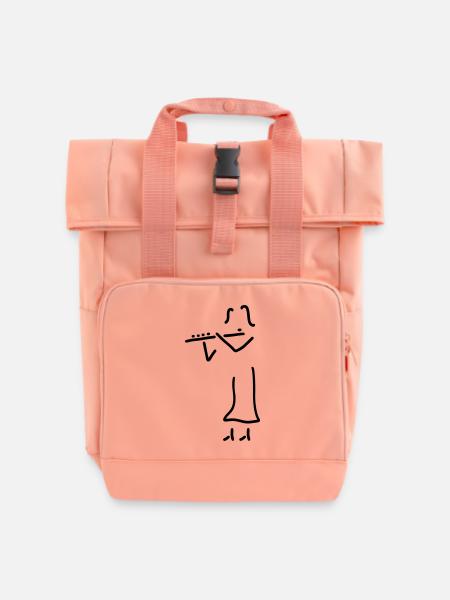 querflöte - Rolltop Rucksack mit zwei Griffen - Chintzrosa
