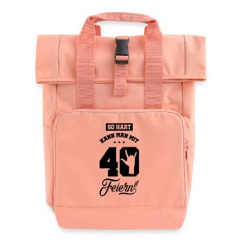 40 hart feiern - Rolltop Rucksack mit zwei Griffen - Chintzrosa - Vorne