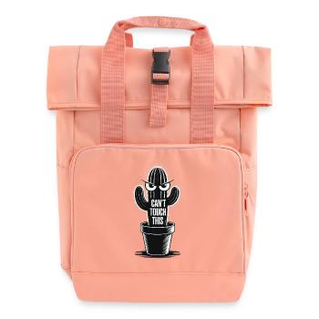 Can't Touch This – Lustiger Kaktus mit Spruch - Rolltop Rucksack mit zwei Griffen - Chintzrosa - Vorne