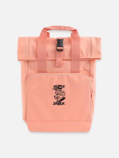 Skater Sensenmann - Rolltop Rucksack mit zwei Griffen - Chintzrosa