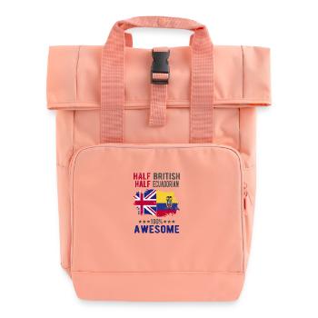 Halb Brite Halb Ecuadorianer - Rolltop Rucksack mit zwei Griffen - Chintzrosa - Vorne