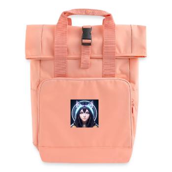 Héroïne féline néon mystique - Sac à dos Roll Top à deux anses - rose liberty - Devant