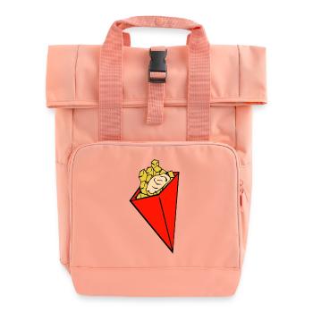 Pommes Frites - Rolltop Rucksack mit zwei Griffen - Chintzrosa - Vorne