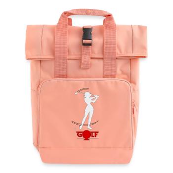 Retro-Golfer - Rolltop Rucksack mit zwei Griffen - Chintzrosa - Vorne
