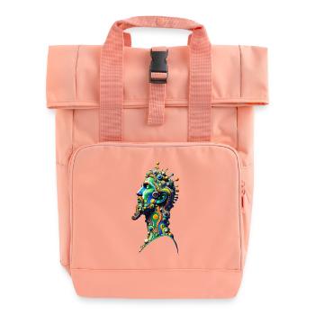 Friedensreich Hundertwasser | God - Roll Top Backpack with Two Handles - chintz rose - Front