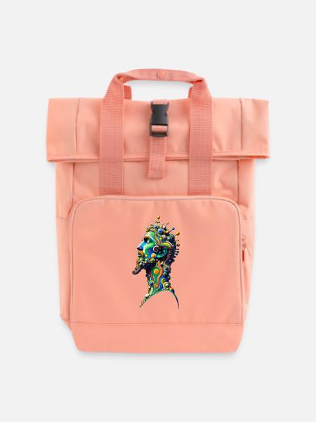 Friedensreich  | Gott - Rolltop Rucksack mit zwei Griffen - Chintzrosa