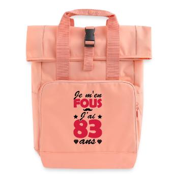 j'ai 83 ans / cadeau 83 ans / t-shirt 83 ans - Sac à dos Roll Top à deux anses - rose liberty - Devant