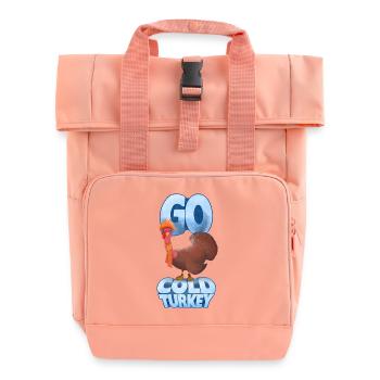 Conception de dessins animés Go Cold Turkey - Sac à dos Roll Top à deux anses - rose liberty - Devant