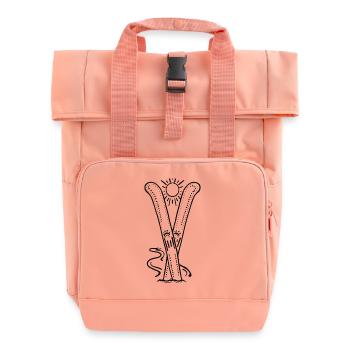 Skis avec soleil - Sac à dos Roll Top à deux anses - rose liberty - Devant