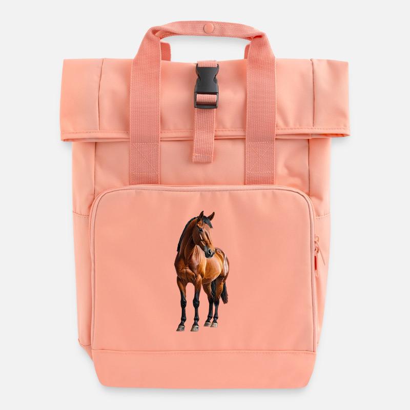 Cheval - Sac à dos Roll Top à deux anses - rose liberty