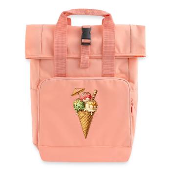 Bunte Eiscreme mit Streuseln – Sommer Genuss - Roll Top Backpack with Two Handles - chintz rose - Front