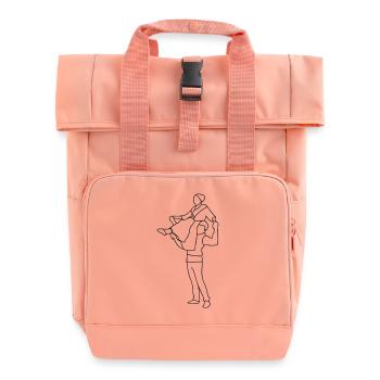 Ein paar Volkstänzerinnen schwarzes T-Shirt... - Rolltop Rucksack mit zwei Griffen - Chintzrosa - Vorne