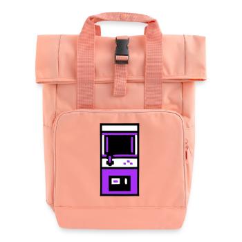 Nostalgischer Arcade Automat Gamer - Rolltop Rucksack mit zwei Griffen - Chintzrosa - Vorne