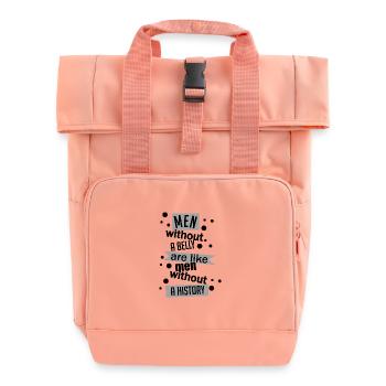 Männer mögen ein Geschichtsband - Rolltop Rucksack mit zwei Griffen - Chintzrosa - Vorne