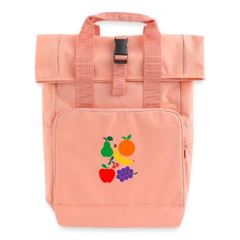 Fruit - Roll Top Backpack with Two Handles - chintz rose - Front