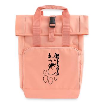 Malinois - Roll Top Backpack with Two Handles - chintz rose - Front