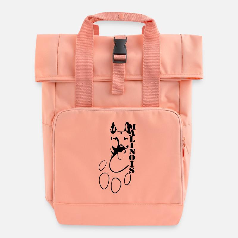 Malinois - Rolltop Rucksack mit zwei Griffen - Chintzrosa