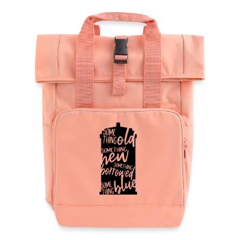 Something Old - Roll Top Backpack with Two Handles - chintz rose - Front