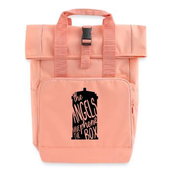 the angels have the phone box - Roll Top Backpack with Two Handles - chintz rose - Front